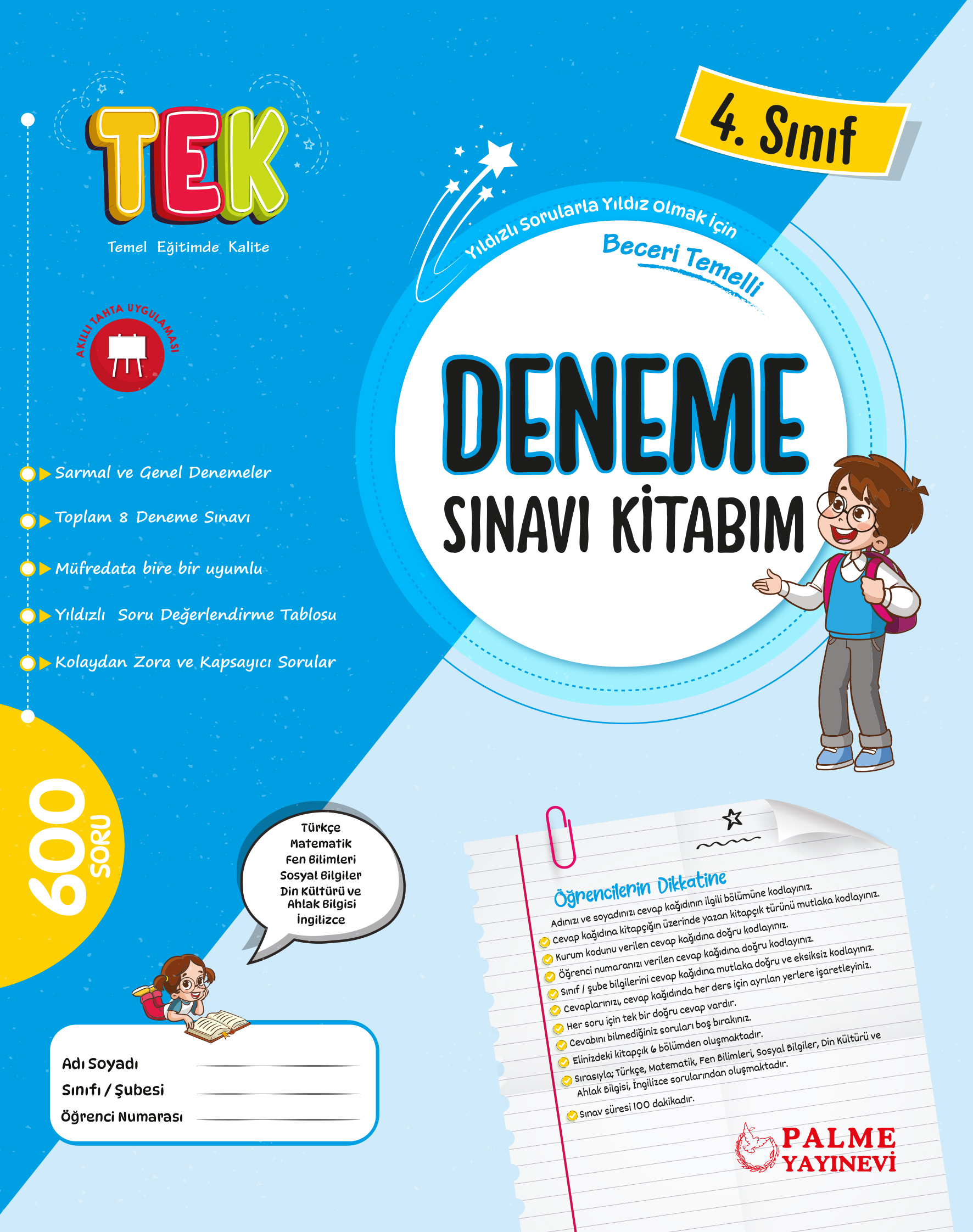 Tek 4. Sınıf Deneme Sınavı Kı̇Tabım kapak görseli